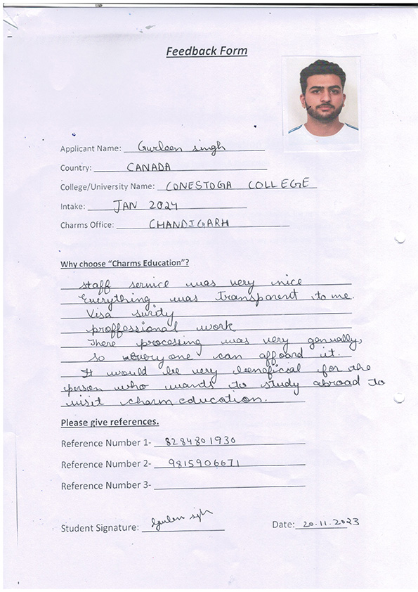 Handwritten Feedback
