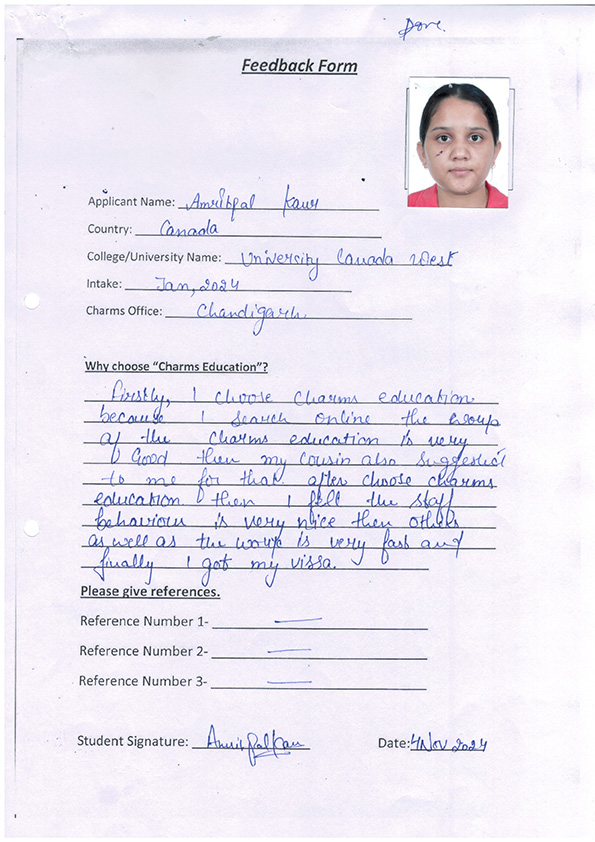 Handwritten Feedback
