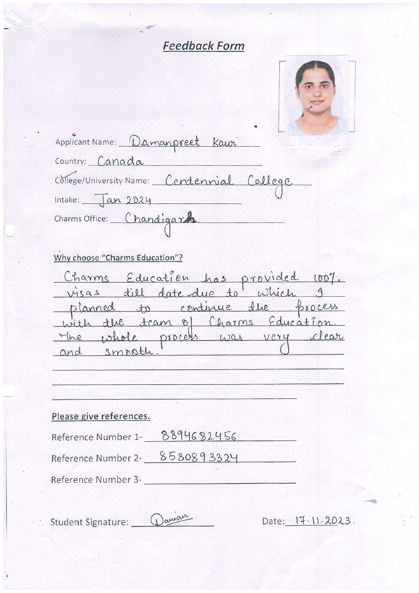 Handwritten Feedback