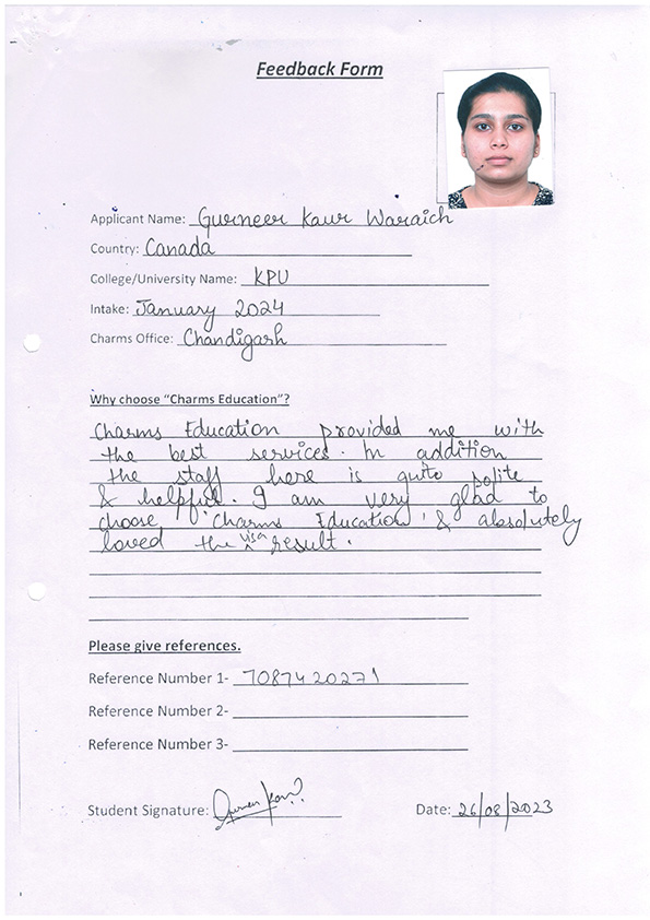 Handwritten Feedback