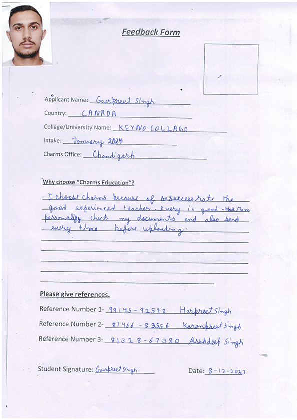 Handwritten Feedback