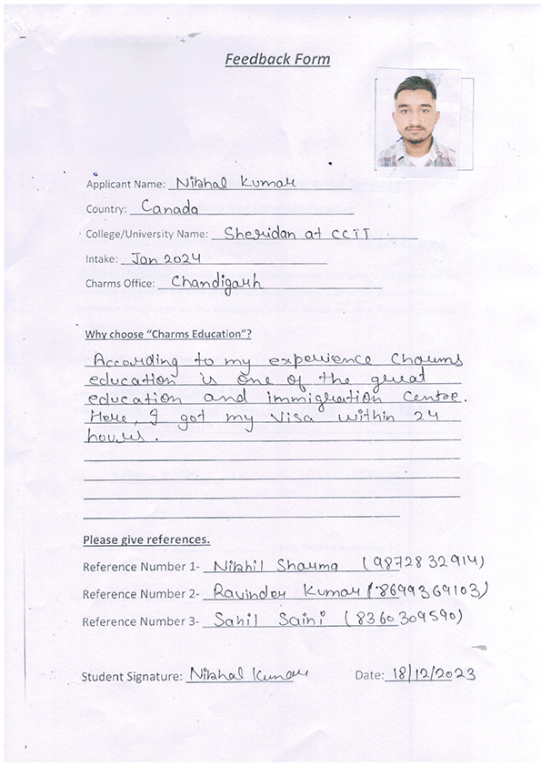 Handwritten Feedback