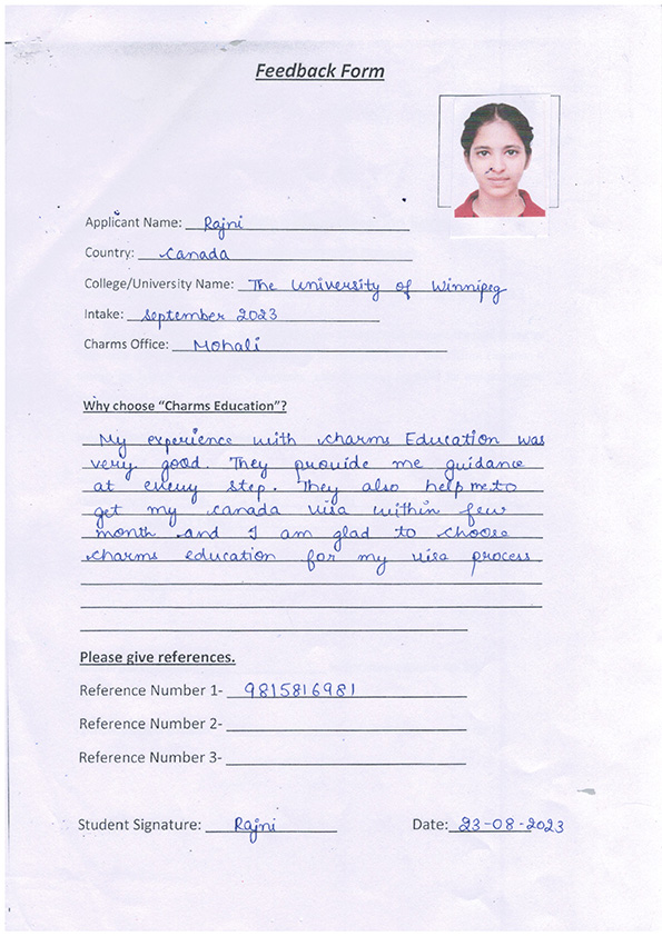 Handwritten Feedback