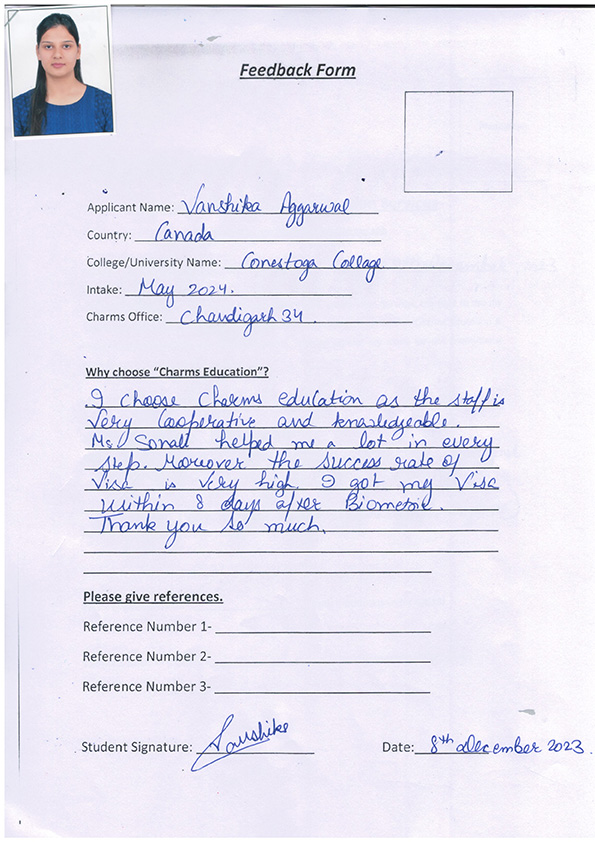 Handwritten Feedback