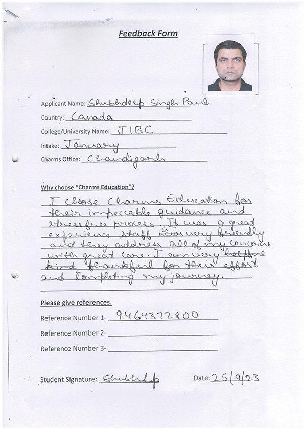 Handwritten Feedback